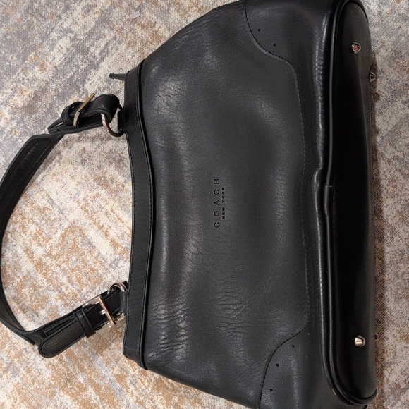 Coach Handbags - Coach Black Leather Shoulder Bag